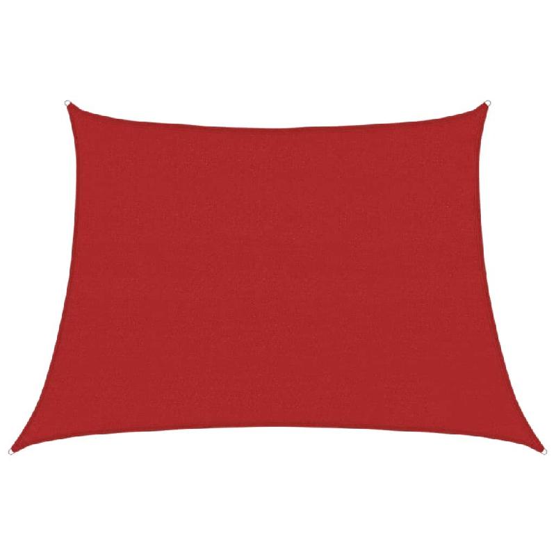 Voile d'ombrage 160 g/m² Rouge 4/5x3 m PEHD Modèle Balcon Eta Prime - 311655_0