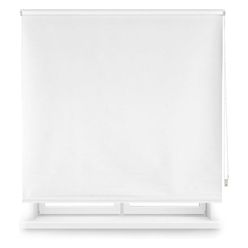 WellHome - Store enrouleur en polyester occultant 120 x 175cm (largeur x hauteur) couleur blanc cassé - blanc polyester WH15063_0