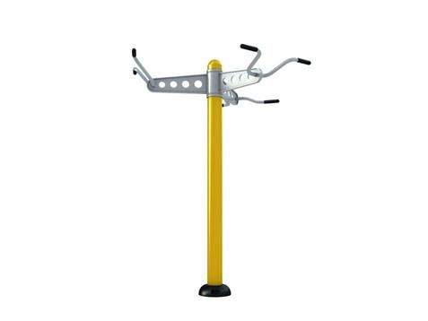 Appareil de fitness extérieur - triple barres à tractions THJ-B06 - pour exercices de force et suspension_0