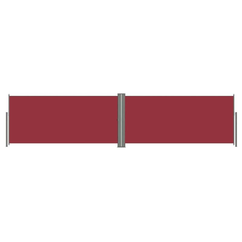 AUVENT PARAVENT STORE BRISE-VUE LATÉRAL RÉTRACTABLE DE PATIO JARDIN TERRASSE BALCON PROTECTION VISUELLE ÉCRAN 140 X 600 CM ROUGE 02_0007461_0