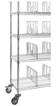 Chariot de soin hospitalier CLN 20 - sans tige de fermeture - modèle 20 résidents - dimensions 1220 x 457 x H1760 mm - réf. 51755_0