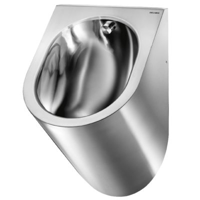 Urinoir individuel suspendu en inox 304 bactériostatique - double finition poli brillant et satiné - DELTA Delabie_0