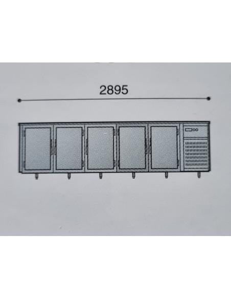 Desserte réfrigérée Actif démontable positive - 5 portes GN 1/1 en inox - Référence : TC5EDS_0
