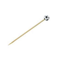 FHC - Pique bambou avec une extrémité décor football  H120mm - 1000Pcs - Bambou 3282552133451_0