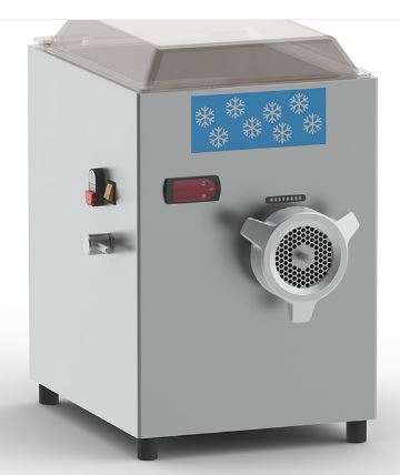 Hachoir à viande professionnel PR-32 en acier inoxydable avec réfrigération intégrée_0