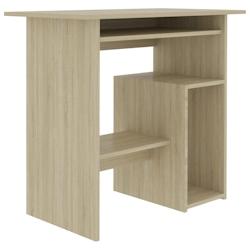 Helloshop26 - Bureau table poste de travail meuble d'ordinateur informatique étude chêne sonoma 80 x 45 x 74 cm bois d'ingénierie 02_0023660 - 3000_0