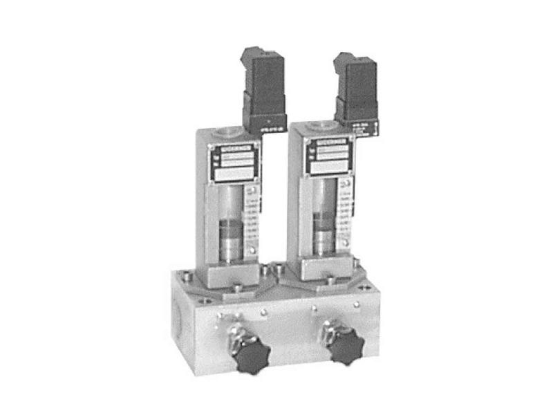 Indicateur de débit KUI-B01 - Débitmètre à flotteur pour huile - 0,02 à 25 l/min - Pression 16 bar - 1 à 5 sorties_0