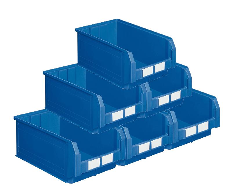 Lot de 10 bacs à bec plastique 28l bleu_0