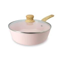 Menastyl - Sauteuse Colorama 24cm En Aluminium Recycle Rose Couvercle En Verre - 3256391031445_0