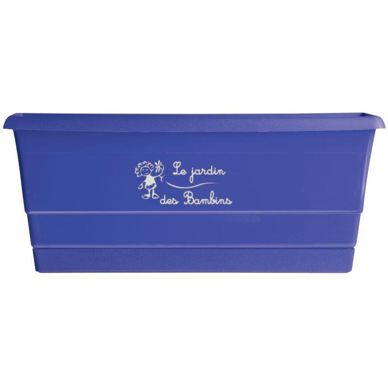 Mini jardinière 25cm avec soucoupe - Coloris vert anis ou violet - 1,82L - Polypropylène recyclable_0