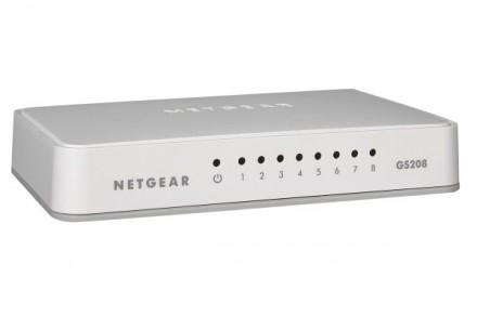 NETGEAR GS208 - Switch 8 ports Gigabit 10/100/1000 - Format bureau silencieux, plastique_0