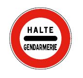 Panneau d'arrêt au poste de gendarmerie - B4 - modèle B5a_0