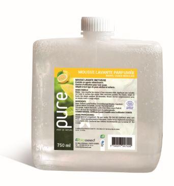 Recharge mousse lavante pour les mains - Parfum citron - 750ml - Compatible distributeurs JVD - RPuremouss_0