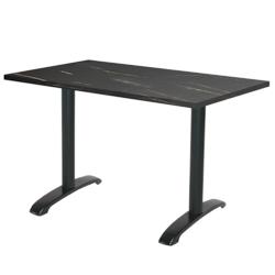 Restootab - Table 120x70cm - modèle Bazila marbre elite - noir TB-BZ2RC-12070M-MB.ELI_0