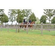 Clôture pour chevaux Royal Tropic Classic - en bois tropical dur - hauteur 1m20 - pointe-de-diamant classique_0