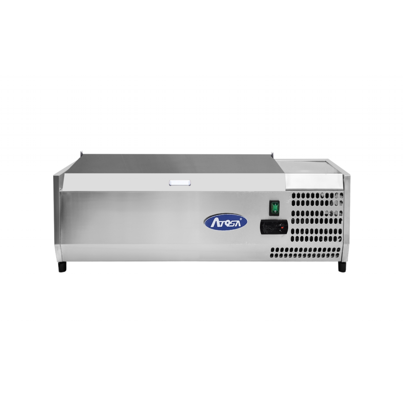 Saladette à poser GN 1/3 - Réf ESL3881GR-S en acier inoxydable AISI 304 avec thermostat numérique et dégivrage automatique_0