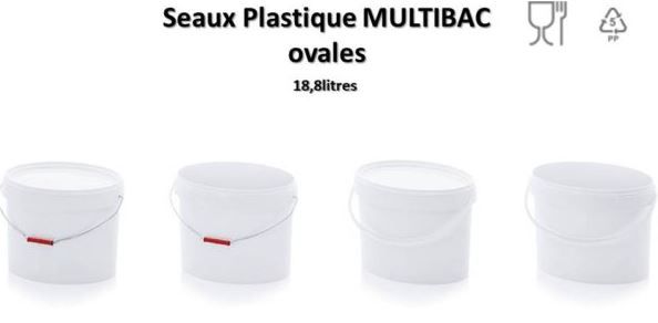 Seau plastique ovale - multibac_0