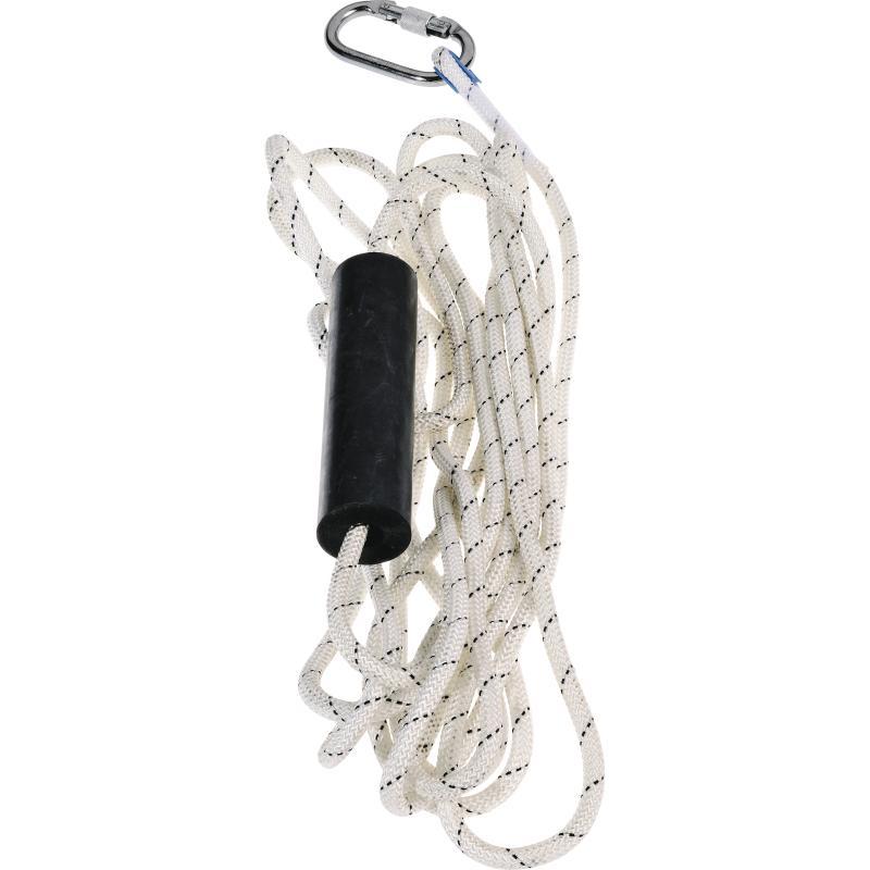 Système antichute AN420 - Corde tressée Ø10.5 mm avec boucle cossée cousue, contrepoids et connecteur_0