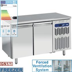 Table de congélation ventilée 2 portes GN 1/1 - TG2B/L - Inox alimentaire_0