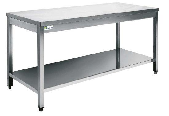 Table travail inox à monter avec tablette inférieure 1800x700 - DC7018_0