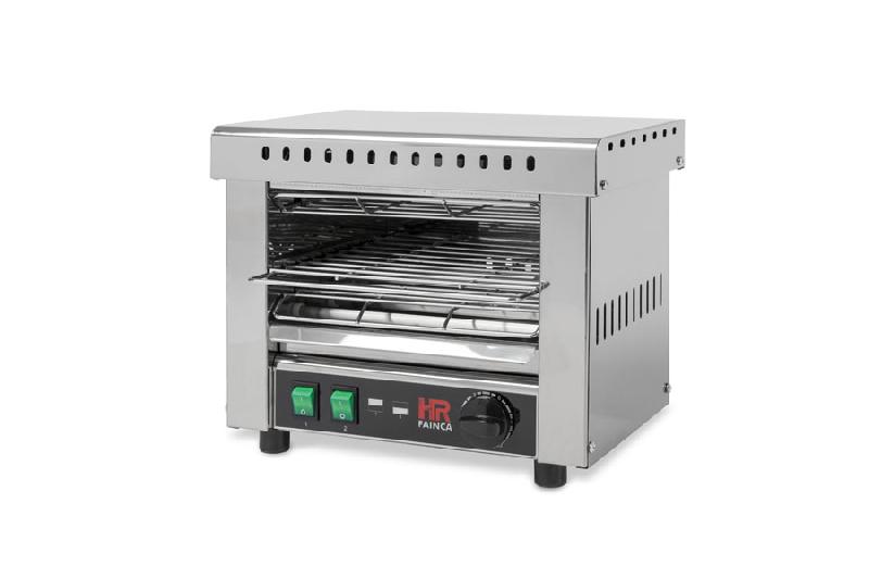 Toaster professionnel petit en acier inox avec tubes quartz infrarouge et minuterie 2000w - T02CON_0