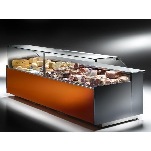 Vitrine réfrigérée boucherie 100cm - service arrière vitres droites - meuble cuisine inox - Synergies_0
