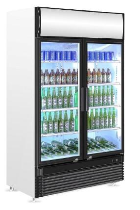 Vitrine réfrigérée à boissons en 2 portes - capacité 750 litres - r290 gaz écologique_0