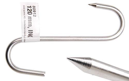 KRAFTMANN 80912 - Crochet de boucherie en inox - 120 mm - Très pointu_0
