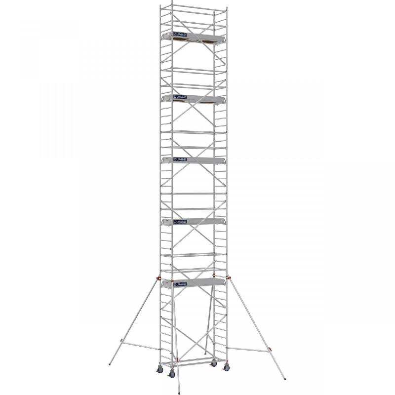 Échafaudage roulant aluminium DOCKER 85 version lisses - Hauteur de travail : 12,90 m - DUARIB - 7120110_0