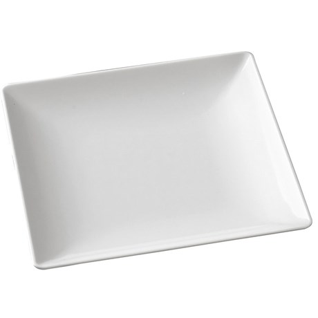 ASSIETTE JETABLE PLASTIQUE FLUID BLANC 13 X 12 CM (VENDU PAR 100)