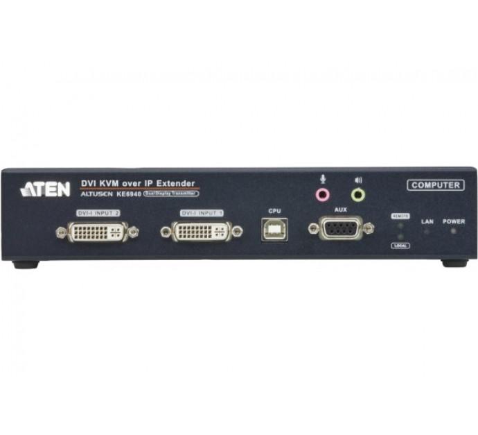 Aten Premium KE6940T - Prolongateur KVM double écran DVI-I/USB sur IP Gigabit - Émetteur 266941_0