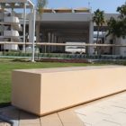 Banc public en béton Dynamic - solide gris ou blanc - dimensions de 1 à 4 mètres_0