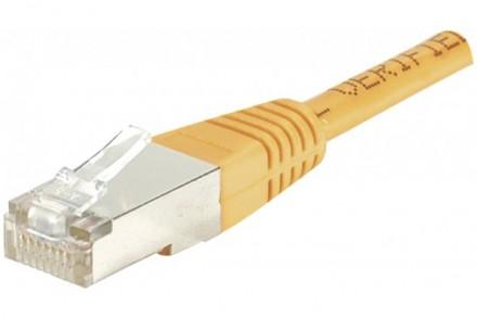 Cordon RJ45 Patch F/UTP Cat 6 Orange - 5m - Cuivre 250 MHz - Connecteurs contacts dorés_0