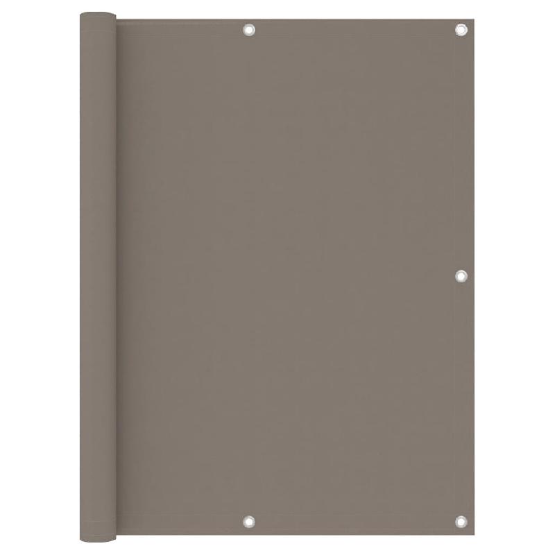 ÉCRAN DE BALCON BRISE PARE VUE PROTECTION CONFIDENTIALITÉ 120 X 400 CM TISSU OXFORD TAUPE 02_0010374_0