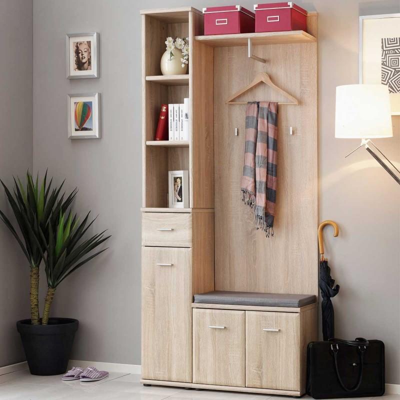 Ensemble vestiaire 4 portes Armario I 203cm chêne - Design contemporain - Paris Prix_0