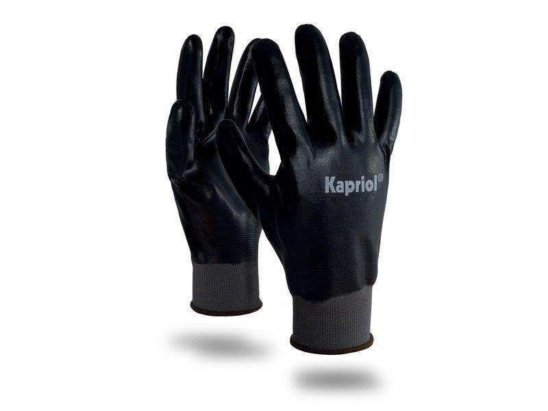 Gants de mécanicien KAPRIOL - Taille 9 - Nitrile - Résistance à l'abrasion 4 - Couleur noire_0
