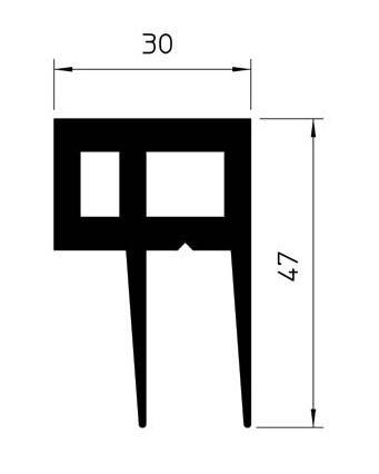 Joint caoutchouc pour chambre froide jcr-026_0