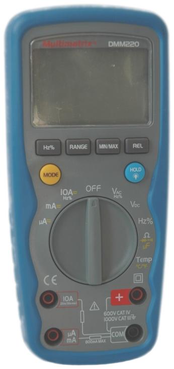 Multimètre numérique portable avec température 6000 points, 0.09%, 1000v/10a ac/dc - MULDMM220_0