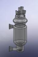 Réacteur de laboratoire en verre 500 ml - cuve avec vanne de fond thermostatée_0