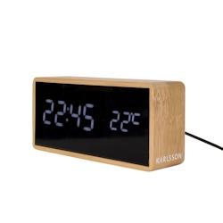 Réveil en bambou Tube Karlsson - beige 8714302709081_0