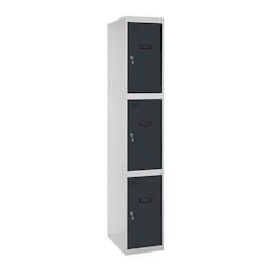 SimonRack Cassier métallique 3 portes INITIAL démonté GRIS/ANTHRACITE 1800x400x500 mm (haut x largeur x profondeur) - 8425437107443_0