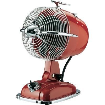 VENTILATEUR DE TABLE CASAFAN RETROJET ROUGE RUBIN 24 W (Ø X H) 18.2 CM X 32 CM ROUGE RUBIS, CHROME