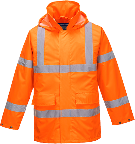 Veste de pluie Lite Traffic orange S160, 3XL - bandes réfléchissantes, capuche détachable, certifiée CE_0