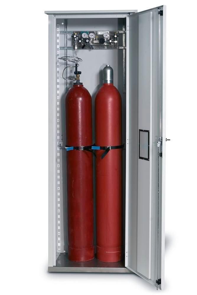 158049W - Armoire pour bouteilles de gaz LG 700 - Simple paroi, galvanisée, pour 2 bouteilles de 50L_0