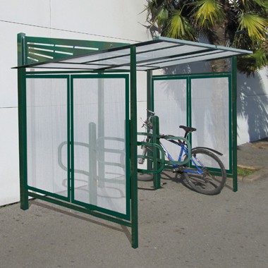Abri vélo ouvert virgile / structure en acier / toiture en polycarbonate_0