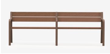 Banc public Citizen UM301L - Design Eugeni Quitllet - Bois tropical et piètement en fonte ductile_0