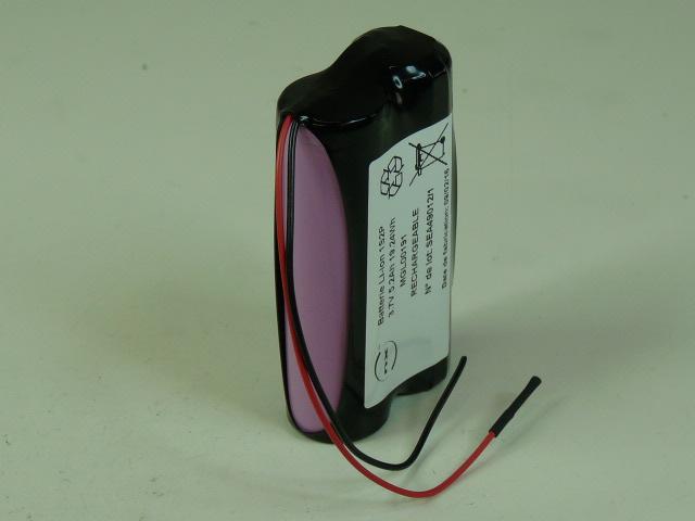 Batterie industrielle Li-Ion 2x 18650 1S2P ST1 3.6V 5.2Ah - avec fils - Marque NX_0