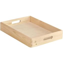 Caisse en bois de rangement 40 x 30 x 7 cm Astigarraga - beige 8422341499510_0
