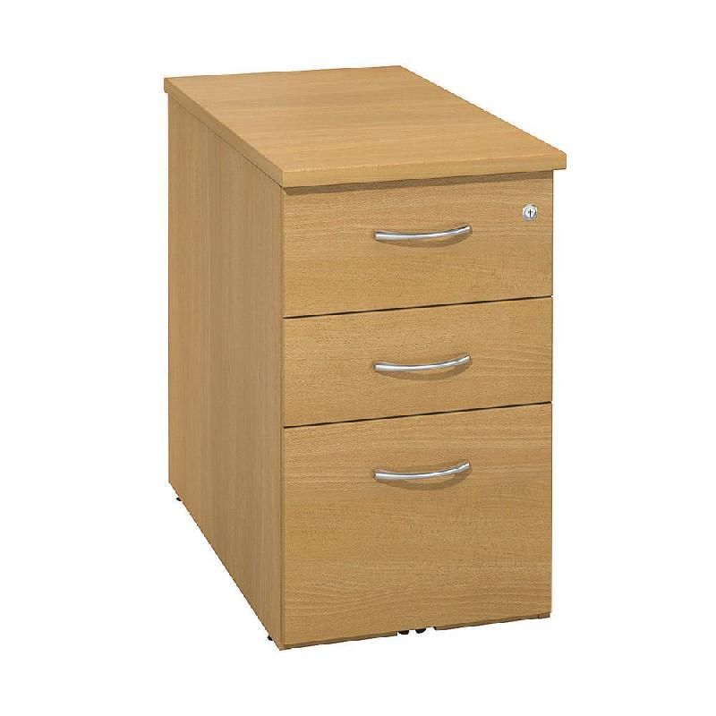 CAISSON MÉLAMINÉ NF ENVIRONNEMENT HAUTEUR BUREAU HÊTRE - H.72 X L. 42 X P. 80 CM