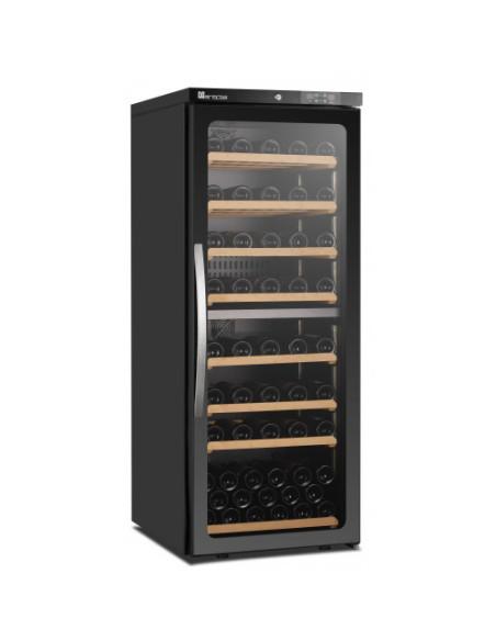 Cave à vin 1 porte vitrée deux zones de 125 bouteilles  Référence: CV350-PV-2T_0